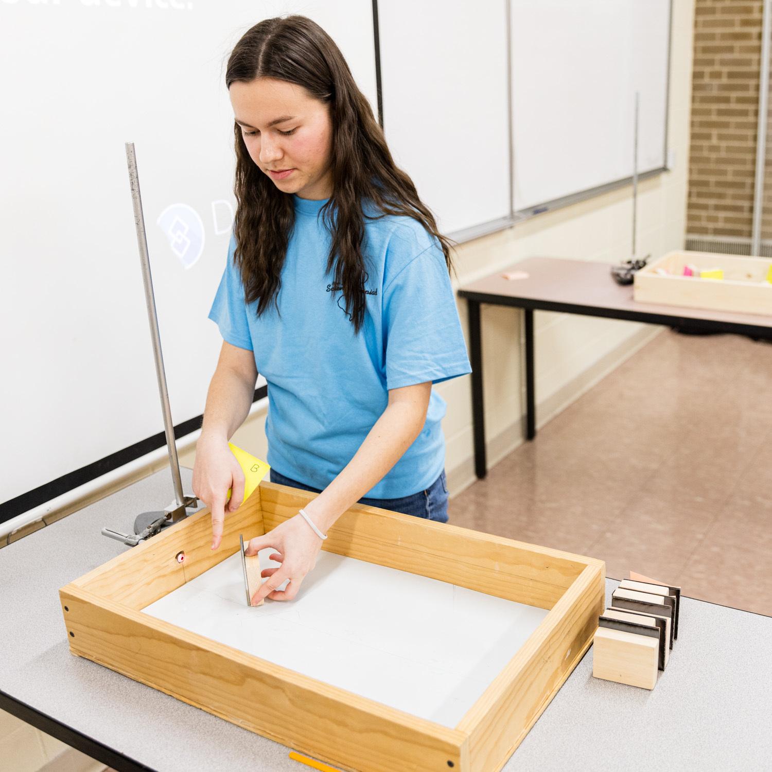 NJIT student Stephanie Nicolaescu was an event volunteer, who competed when she was in high school.