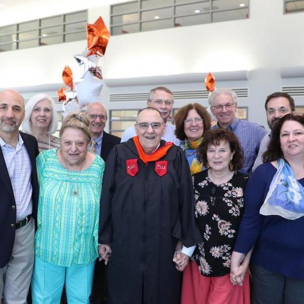 Chris Antholis celebrates his graduation with family