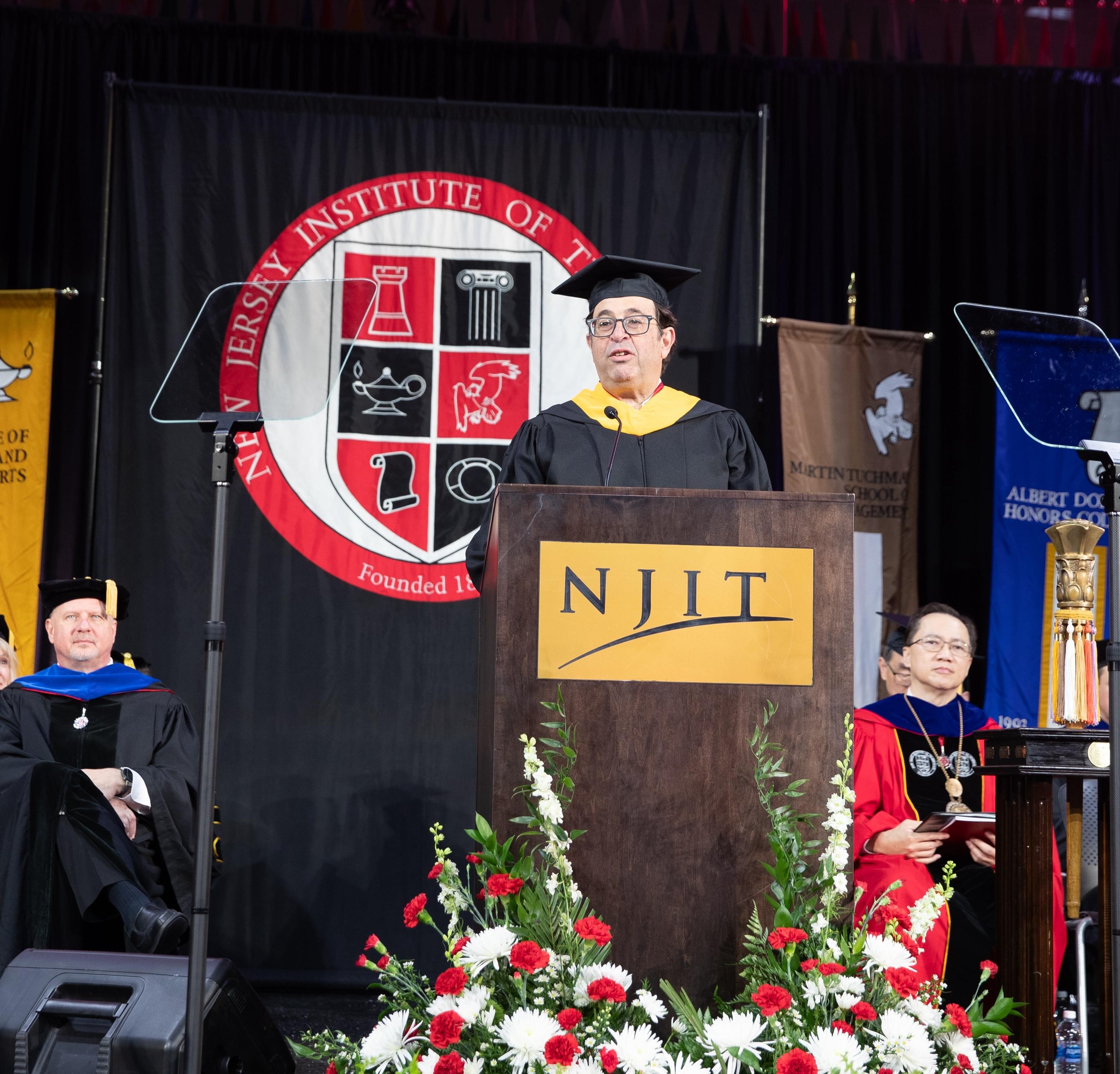 Santo Politi '89 served as keynote speaker for the morning ceremony