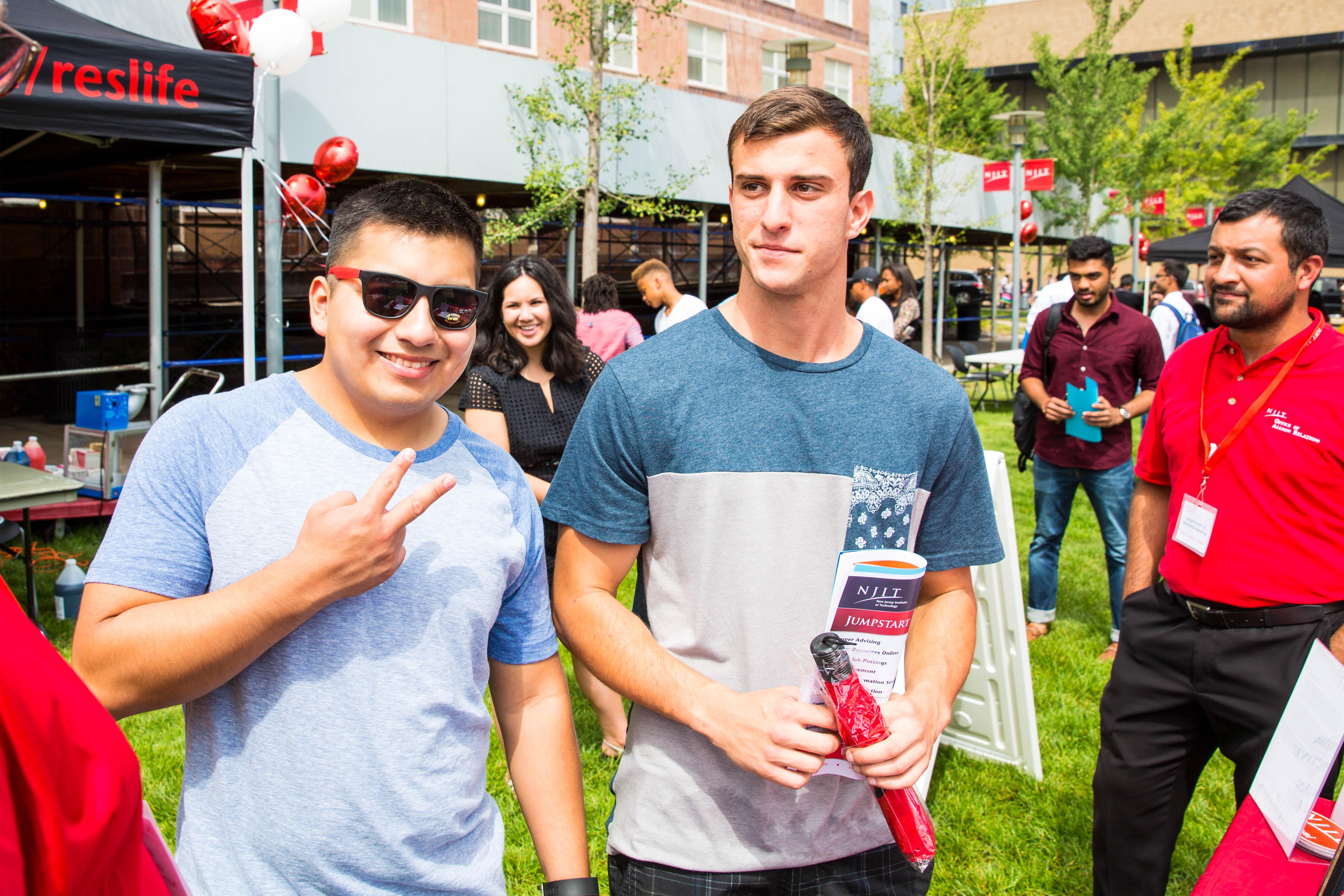 Student and Friend at Welcome Back Fair