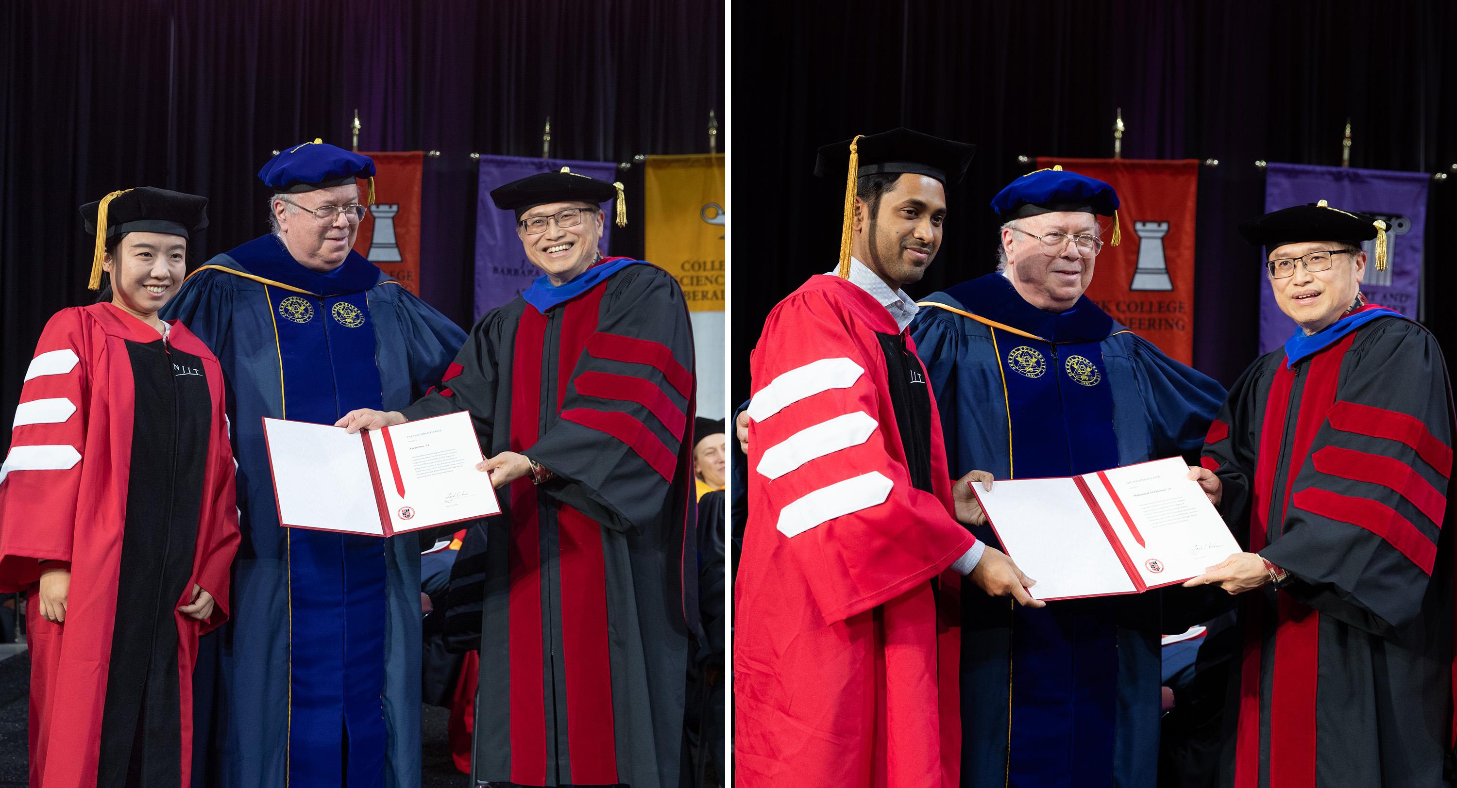 Xueyu Hou (L) and Mohammad Arif Hossain (R) were awarded the Hashimoto Prize