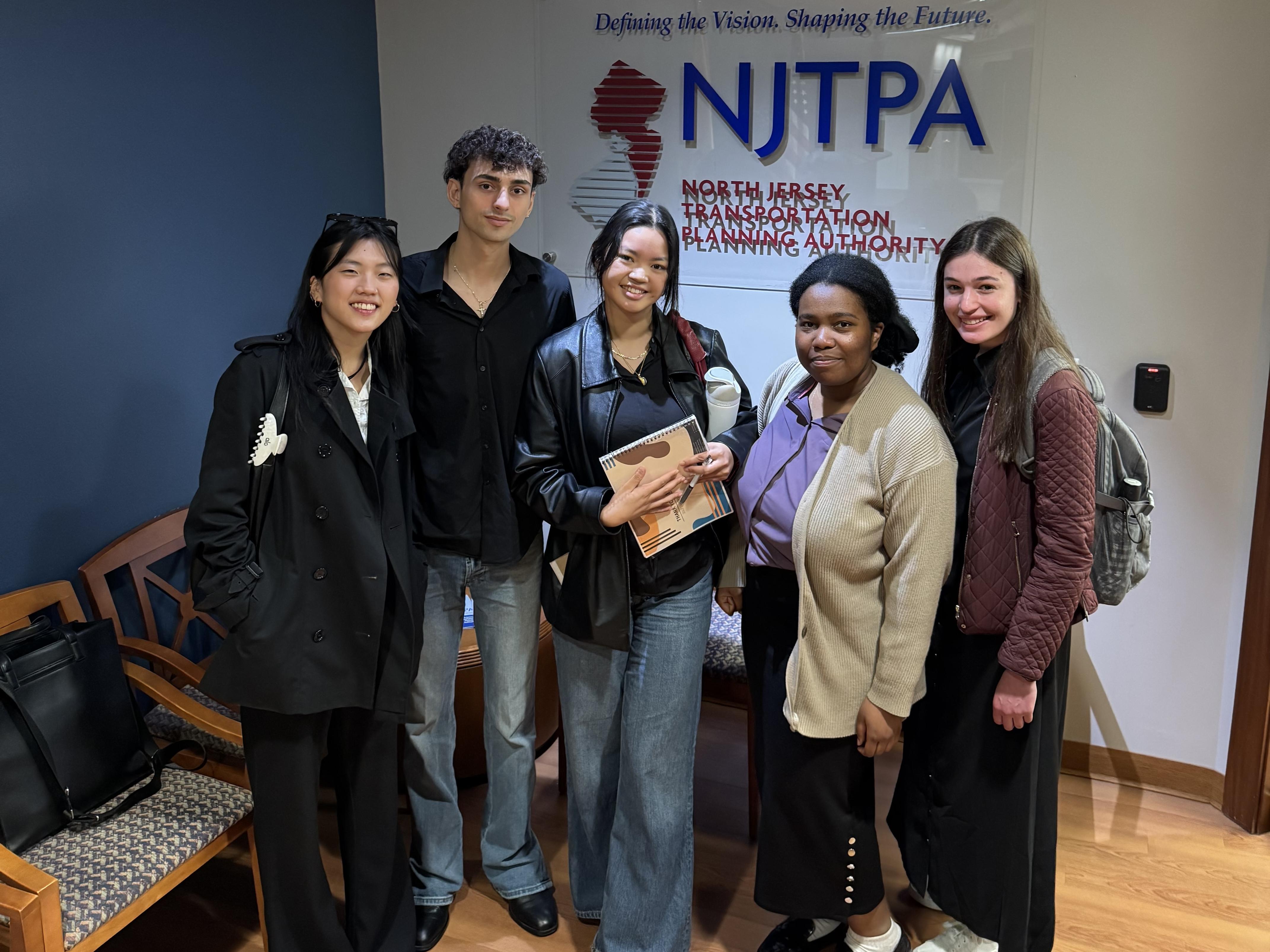 From L to R: Tiffany Hu, Damian Summers, Francesca Valdez-Tan, Tatiana Florexil and Rina Finkelstein. 