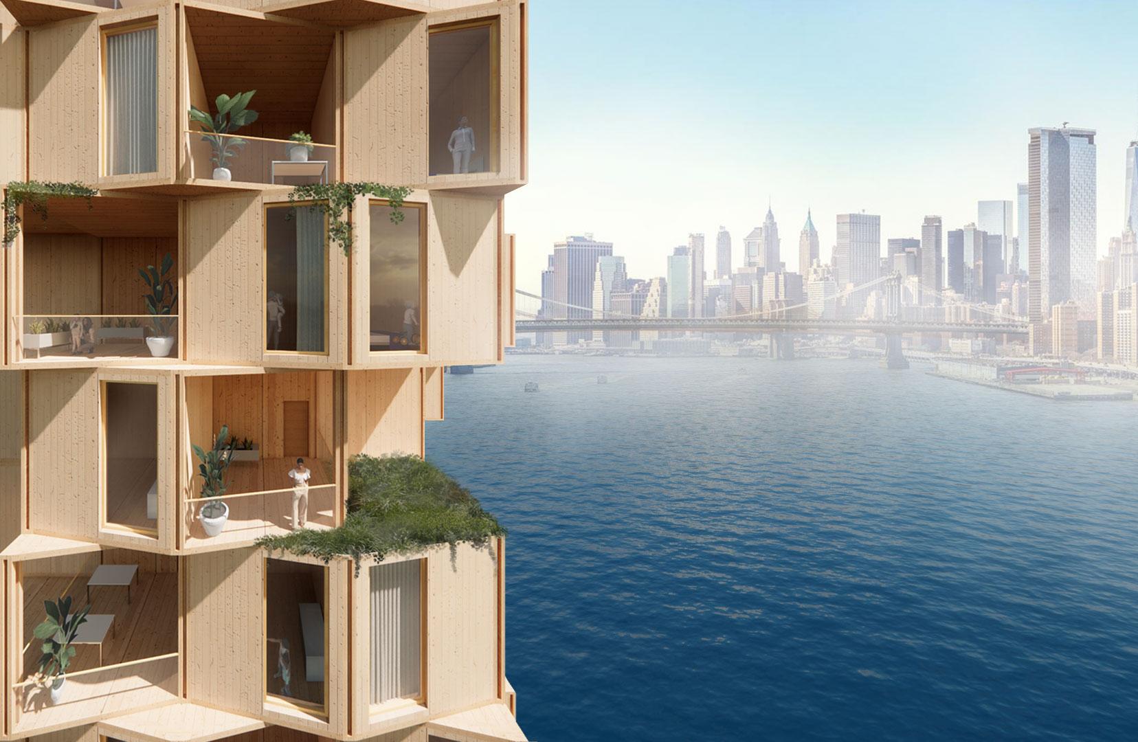 The Modular Village by Bianca Sanchez and Radia Ali - completed in Al Stefan’s Digital CLT Studio