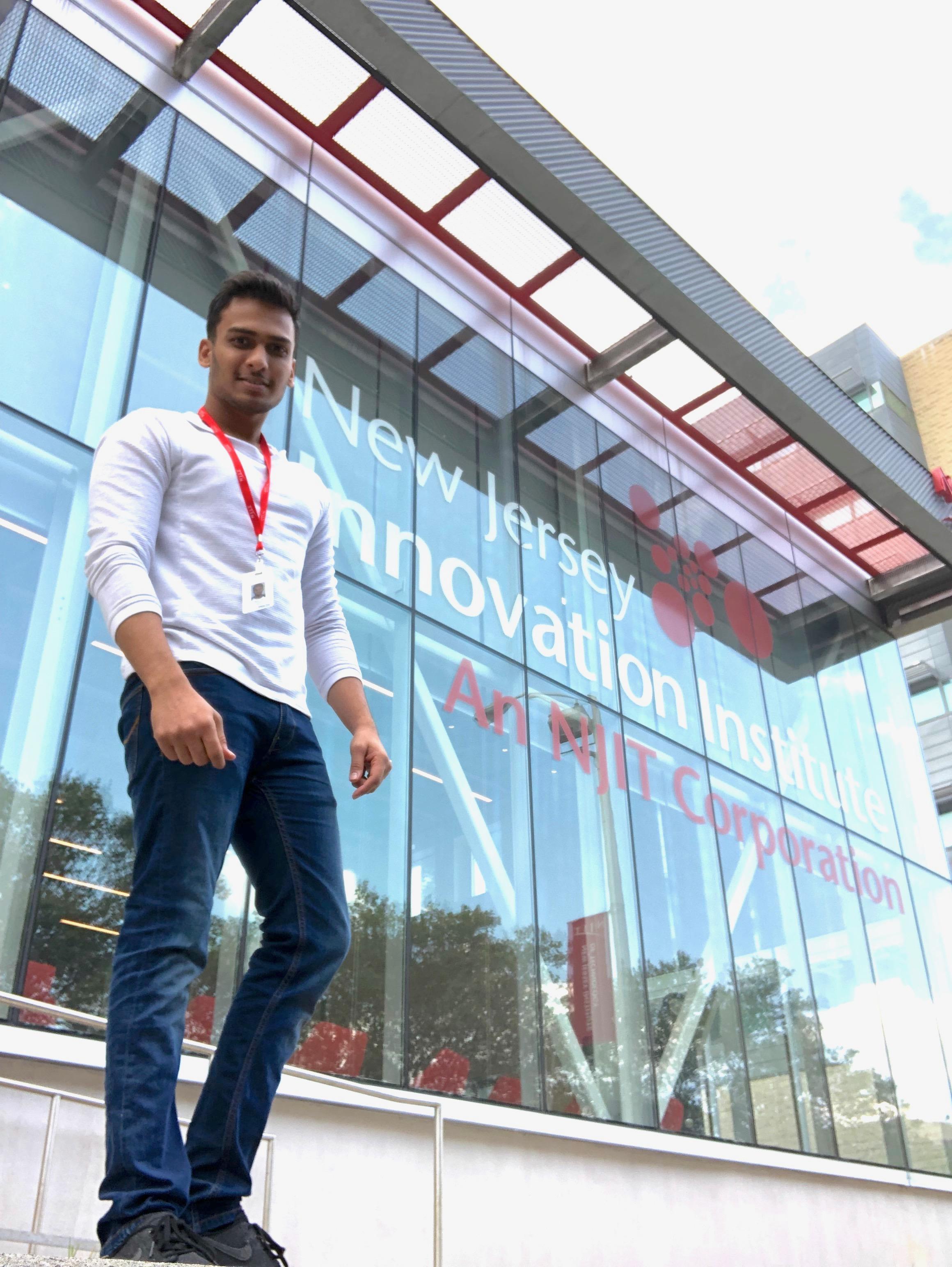 NJIT Student Rucheet Patel at his NJII summer internship
