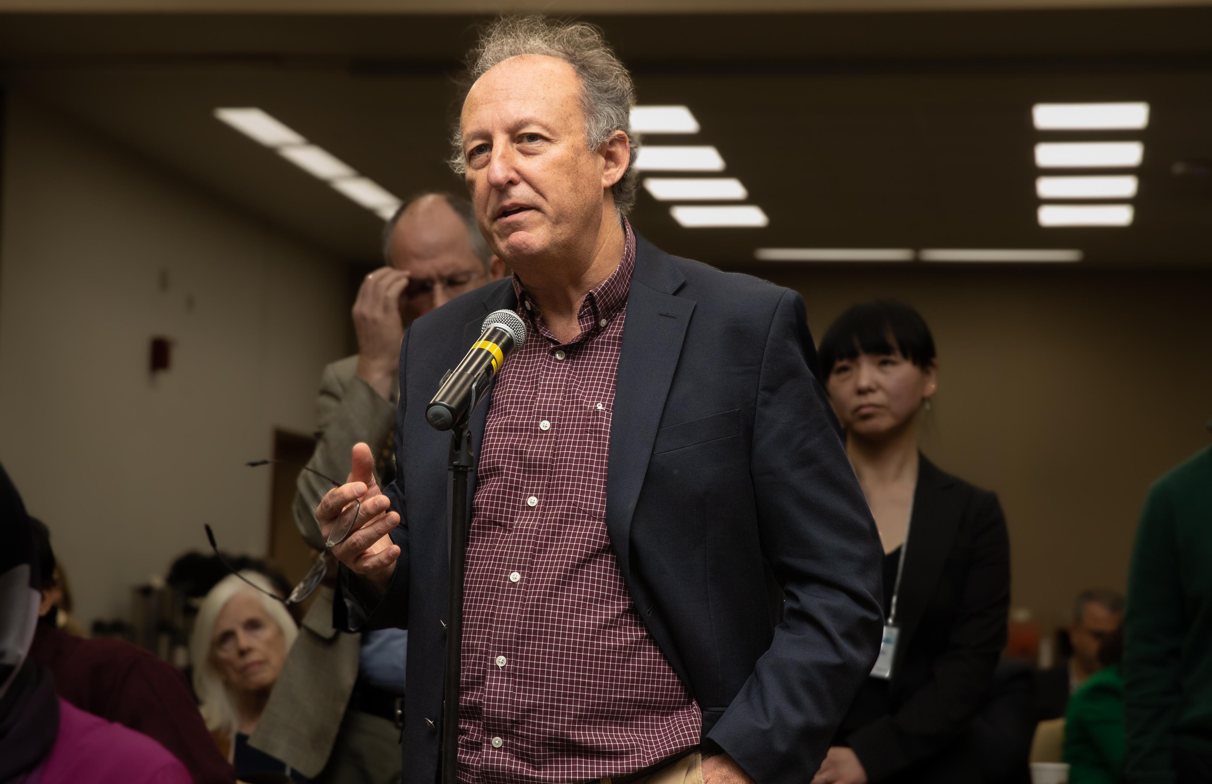 Sessions included opportunities for Q&A, which Maurie Cohen -- NJIT professor of sustainability studies -- took advantage of.