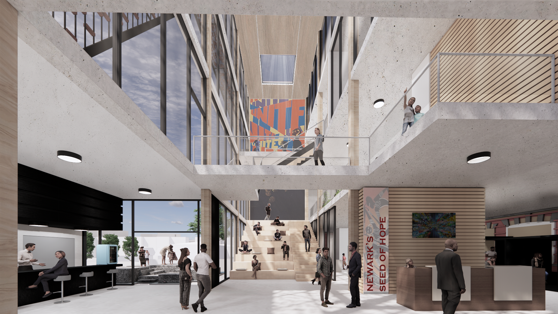 Daniela Liberto's entrance design for the museum and Conflict Resolution Center