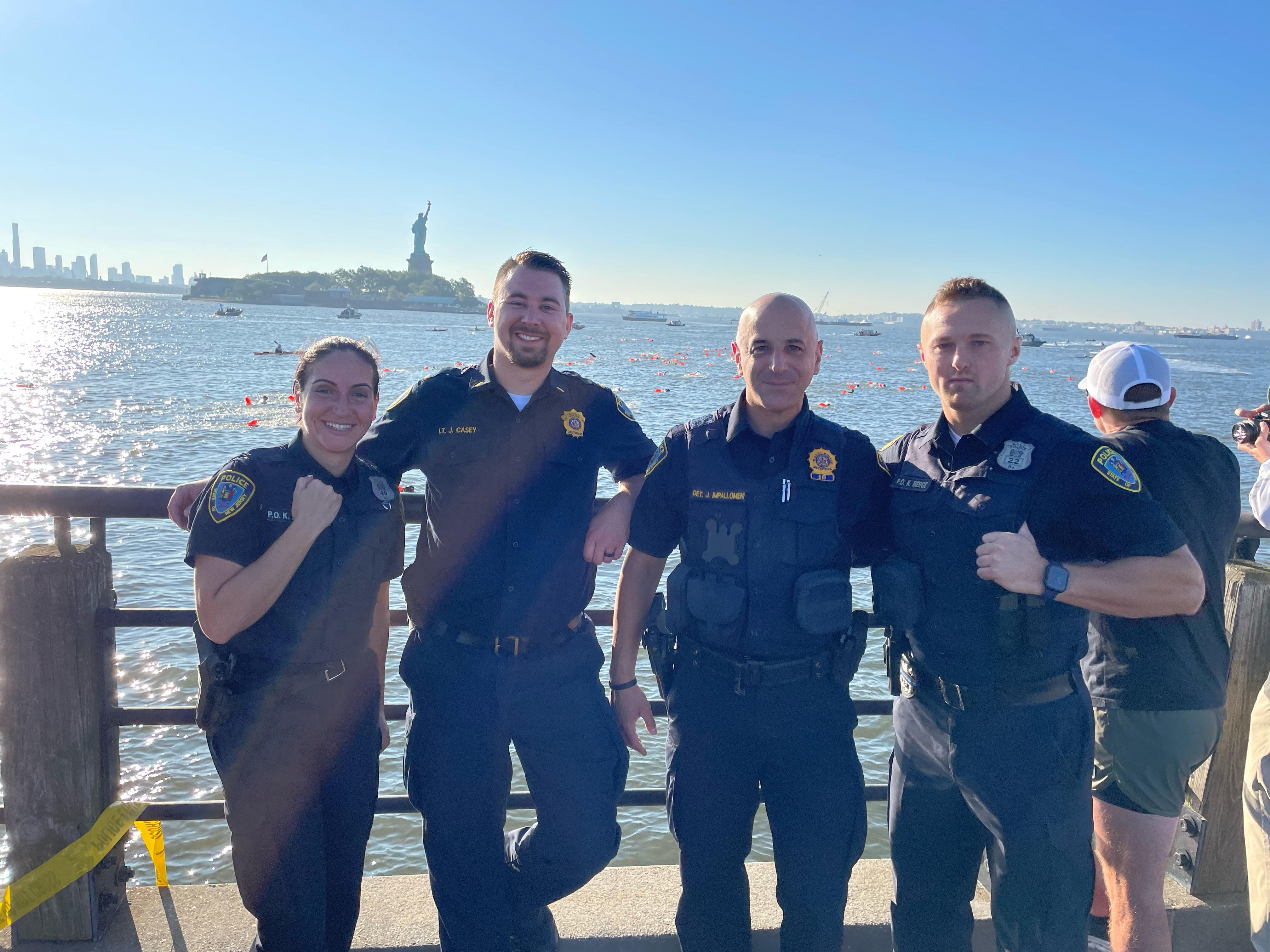 NJIT officers led the group on the two-mile run.