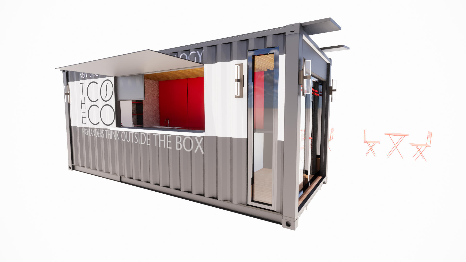 A student rendering of what the coffee shop could look like 