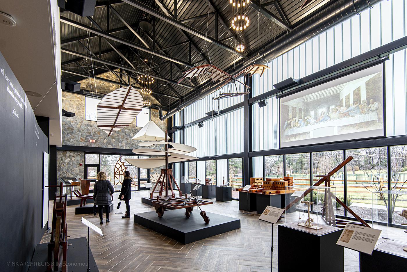 Interior of the Liberty Hall Museum central exhibition space. 