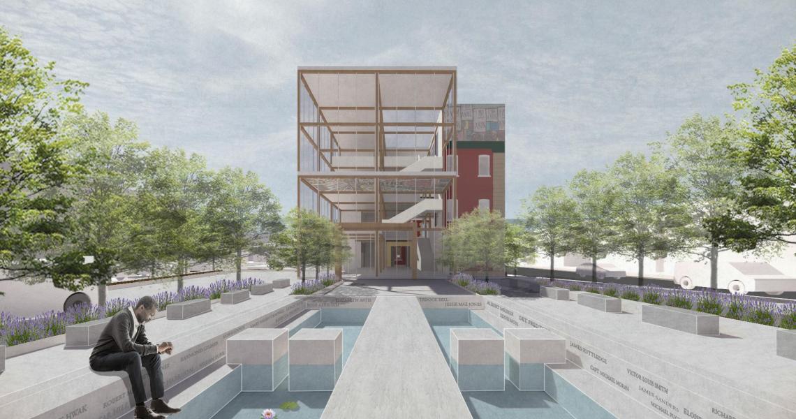 Jihye Son's design proposal for the exterior of the building