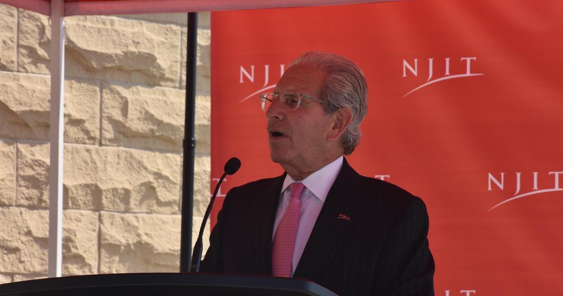 President Joel Bloom addresses the "Welcome to Campus Reception"